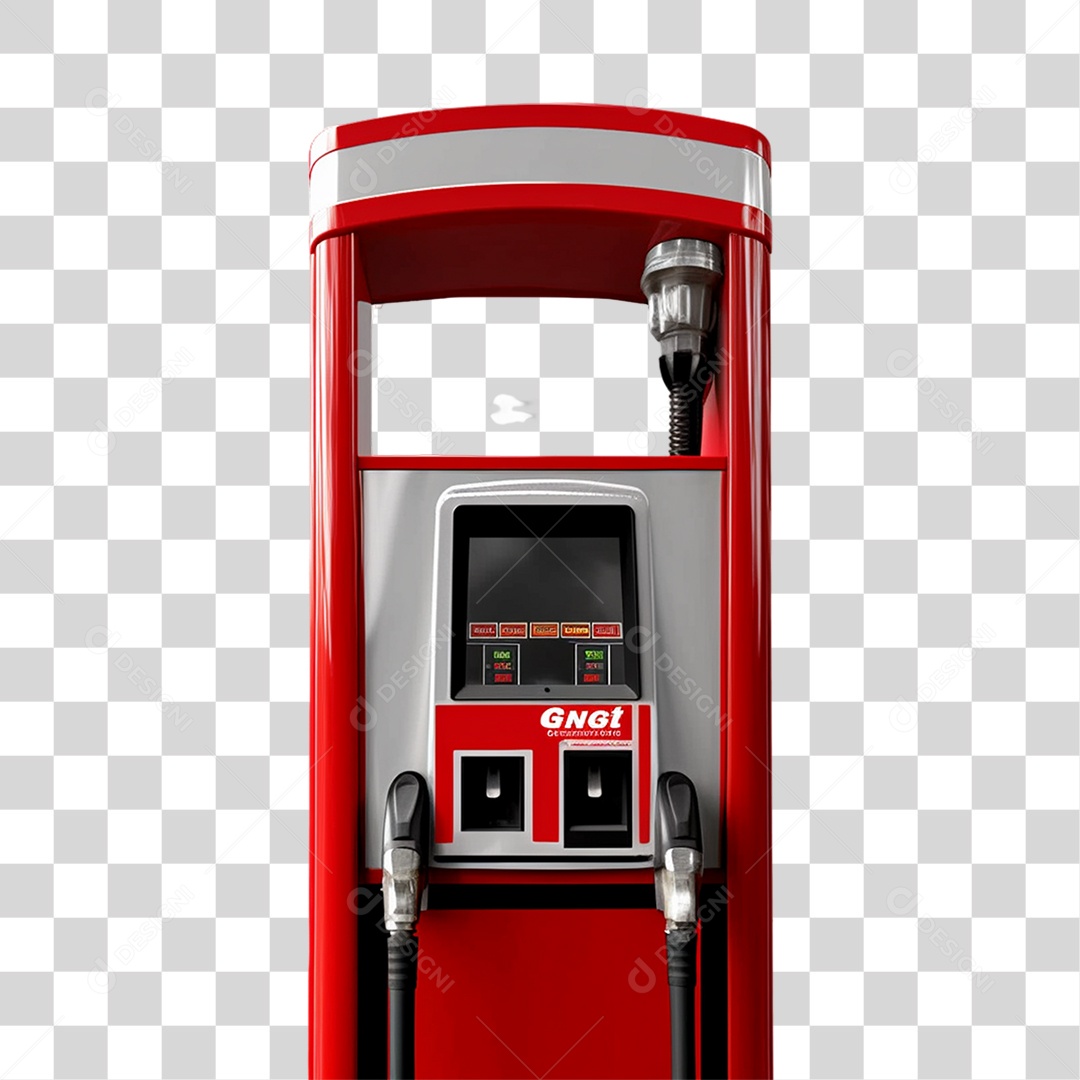 Objeto 3D Bomba de Combustível para Composição PNG Transparente