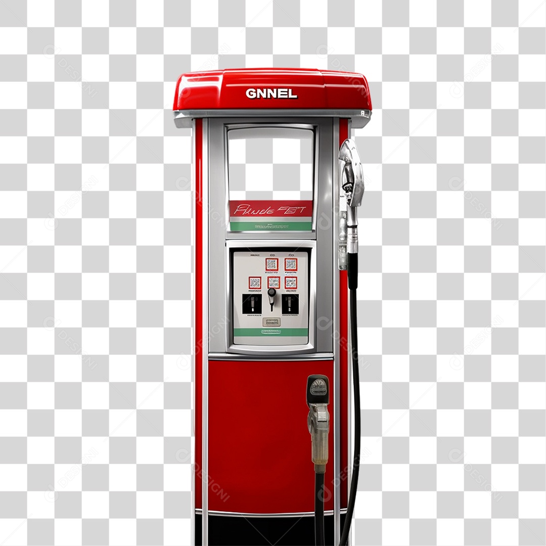 3D Fuel Pump Object for Transparent PNG Composition