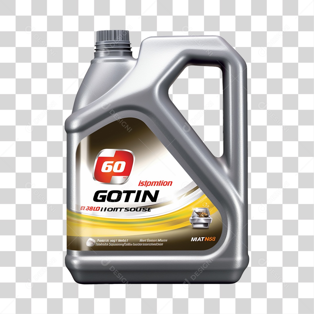 Objeto 3D Galão de óleo para Composição PNG Transparente