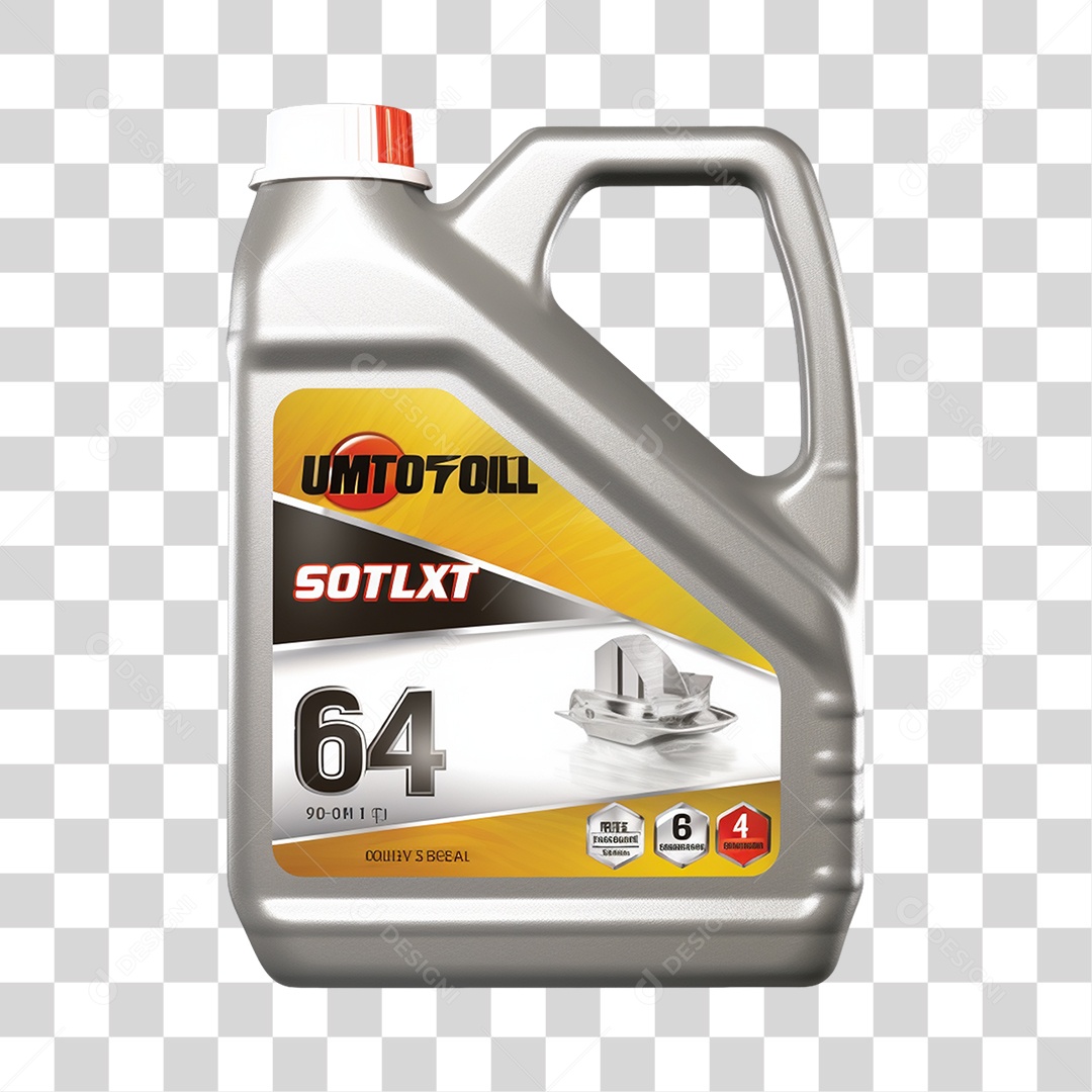 Objeto 3D Galão de óleo para Composição PNG Transparente