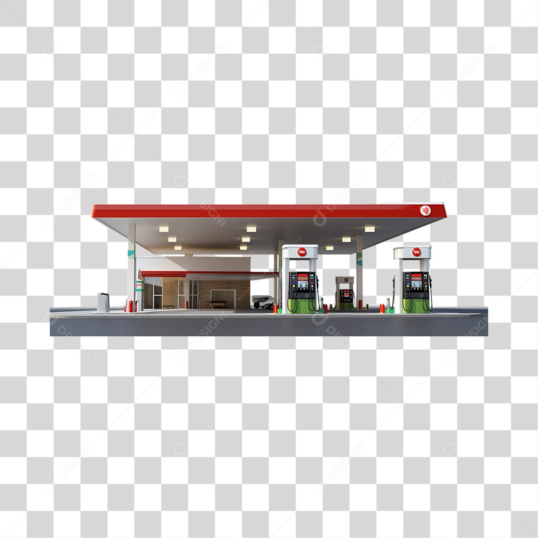 Posto de Combustível PNG Transparente
