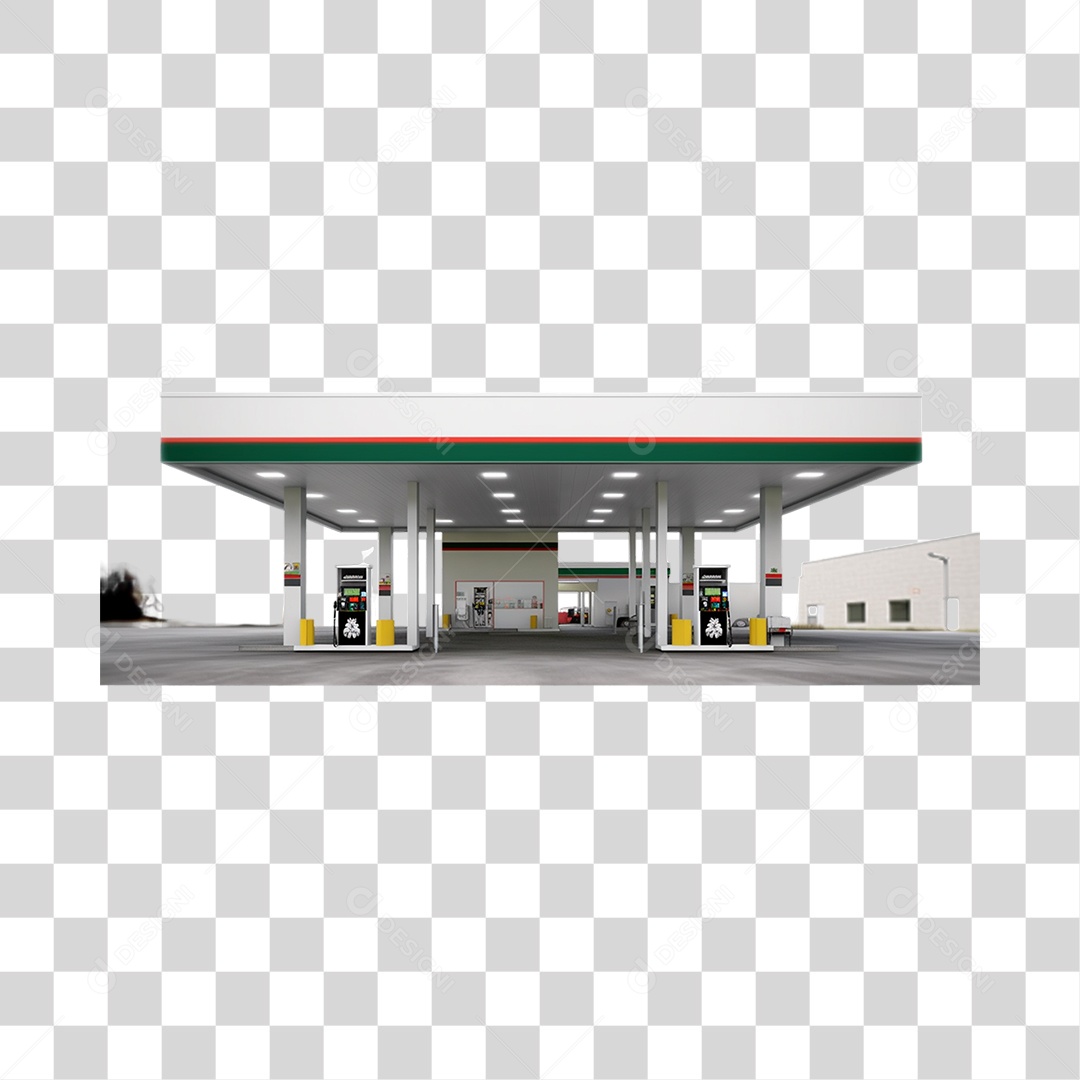 Posto de Combustível PNG Transparente