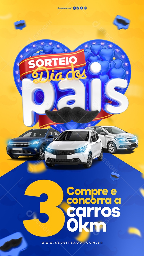 Story Sorteio Dia Dos Pais Compre e Concorra Social Media PSD Editável