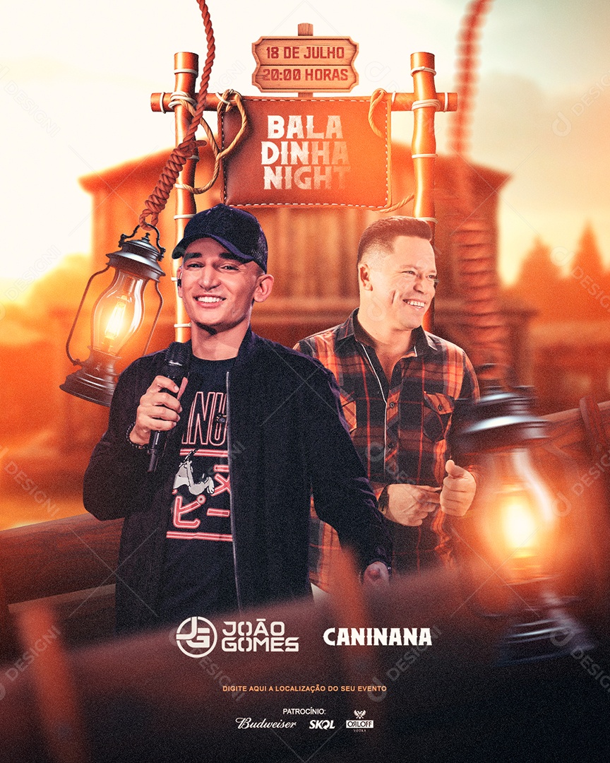 Feed Show Baladinha Night Flyer Social Media PSD Editável