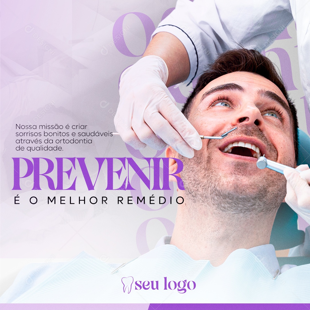 Prevenir é o Melhor Remédio Dentista Social Media PSD Editável