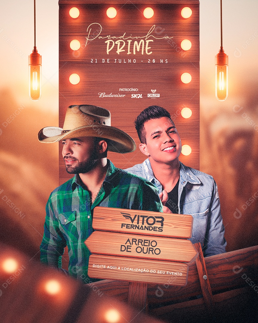 Feed Show Paradinha Prime Flyer Social Media PSD Editável