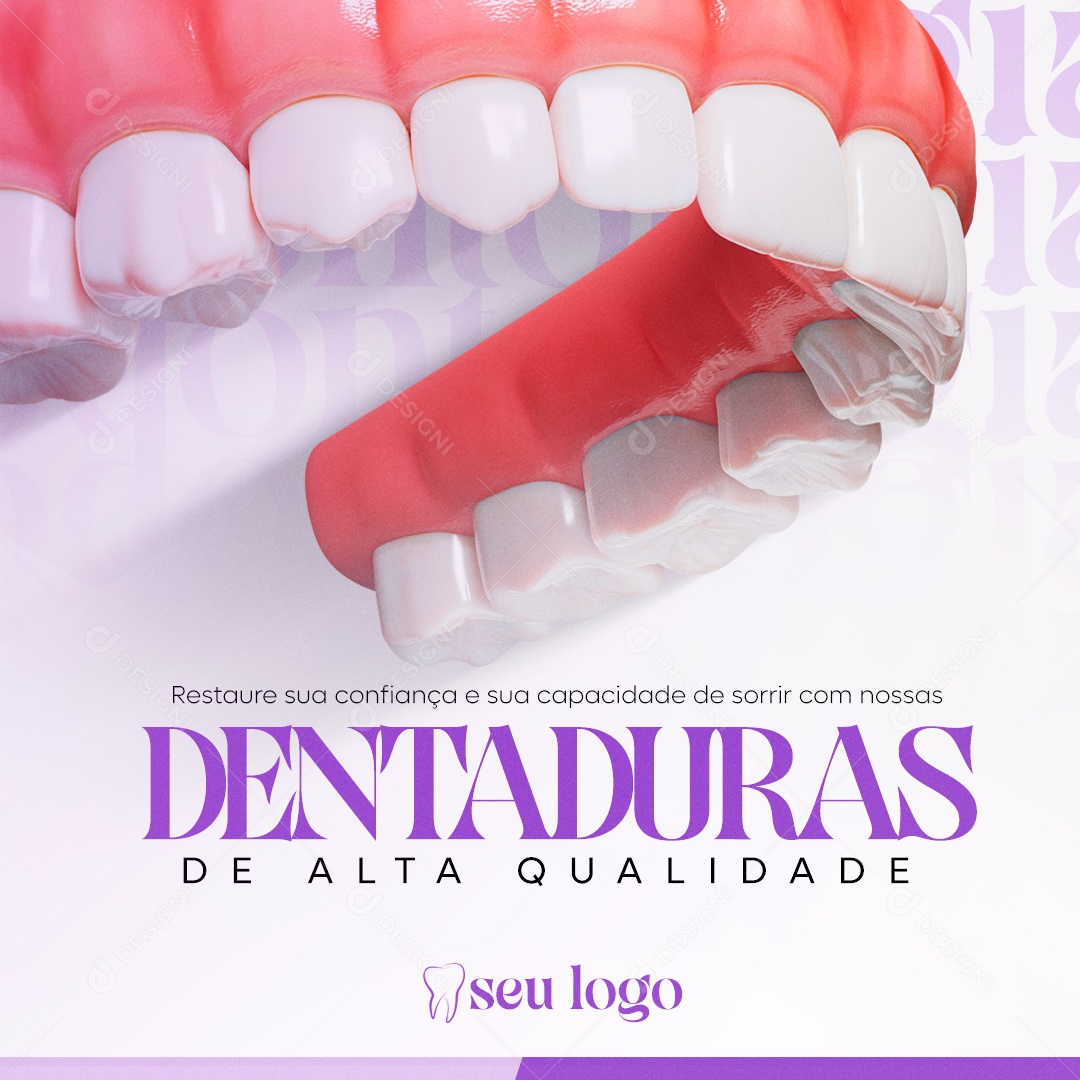 Dentaduras De Alta Qualidade Social Media PSD Editável