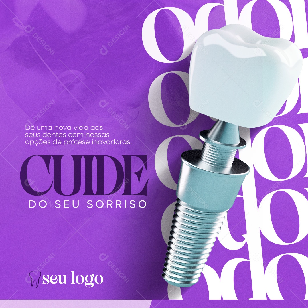 Social Media Cuide Do Seu Sorriso PSD Editável