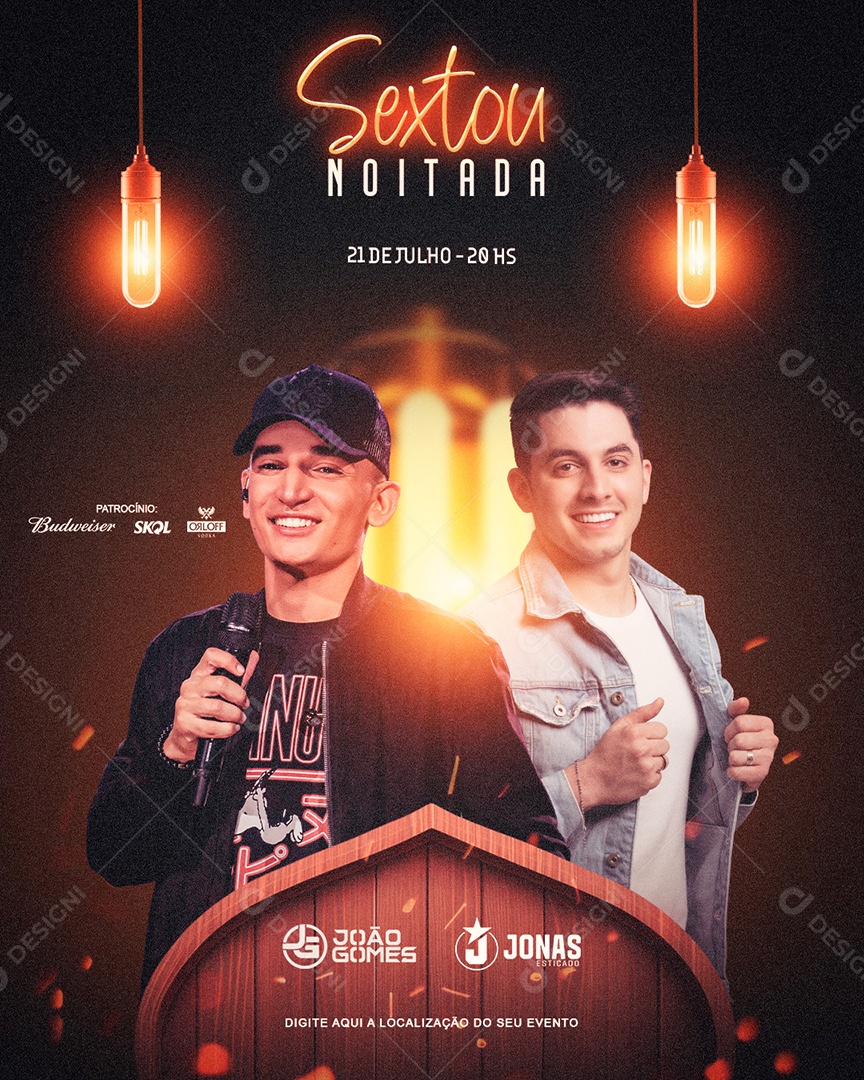 Feed Show Sextou Noitada Flyer Social Media PSD Editável