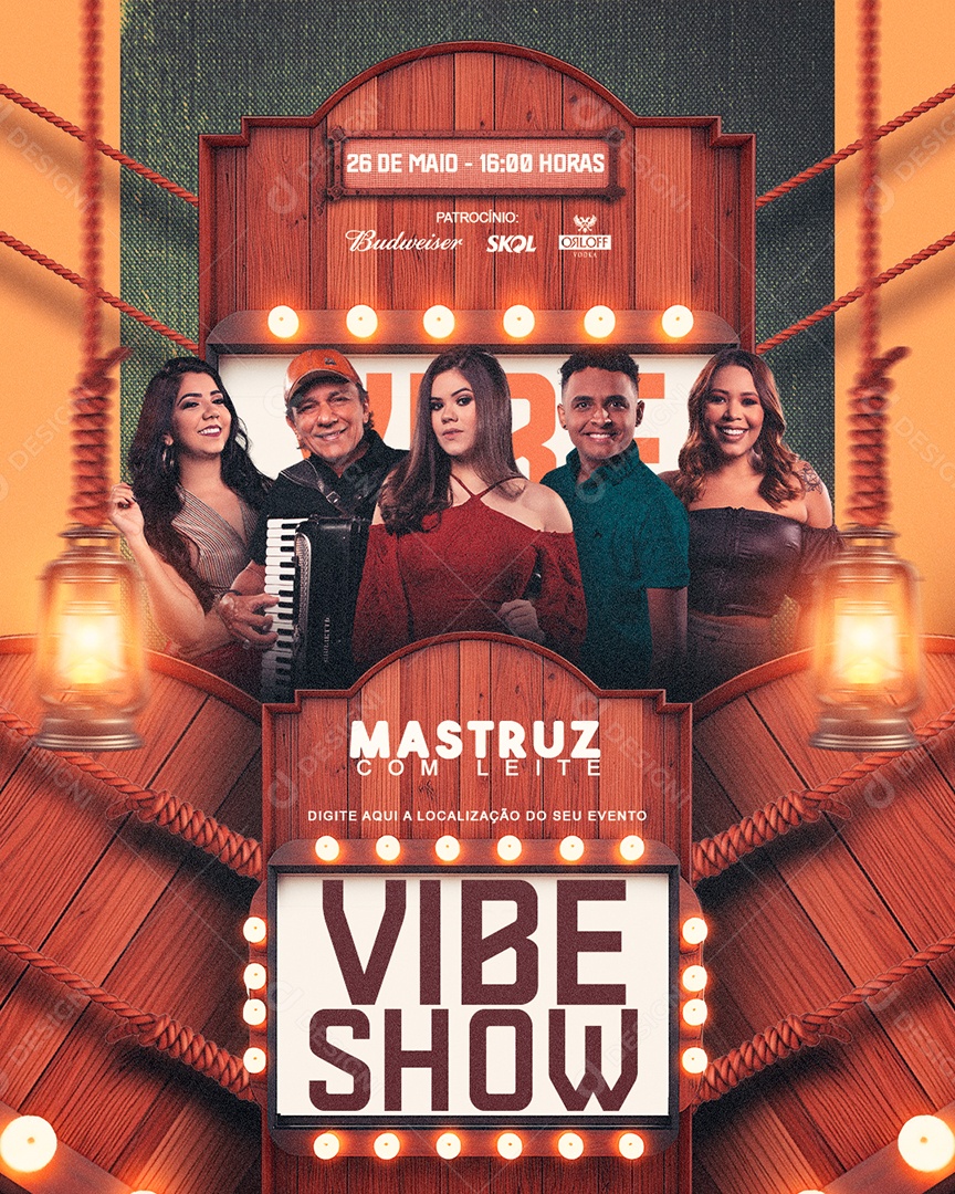 Feed Vibe Show Mastruz Com Leite Flyer Social Media PSD Editável