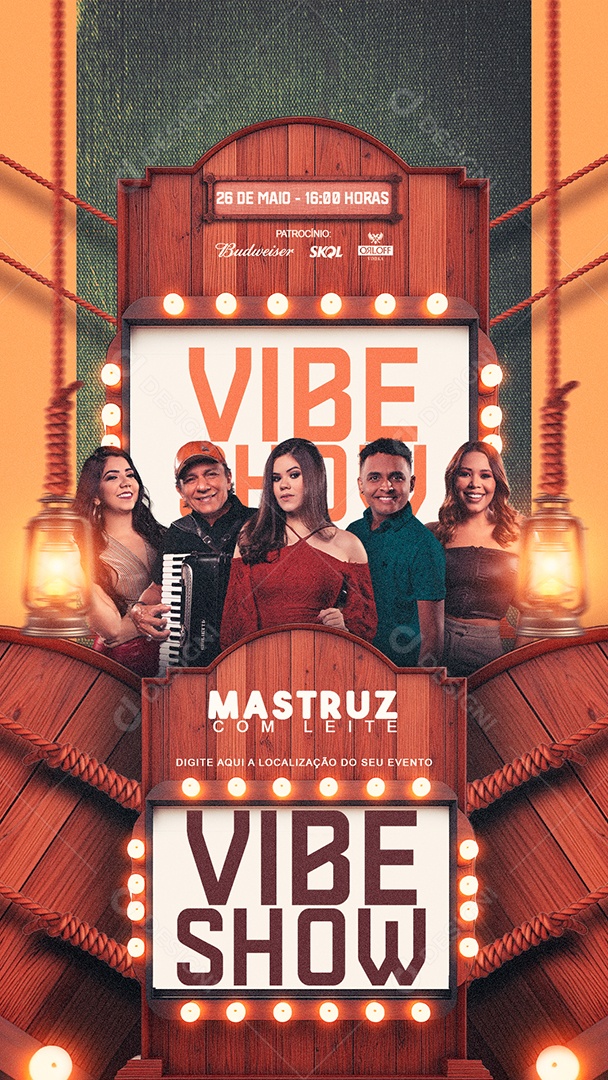 Story Vibe Show Mastruz Com Leite Flyer Social Media PSD Editável