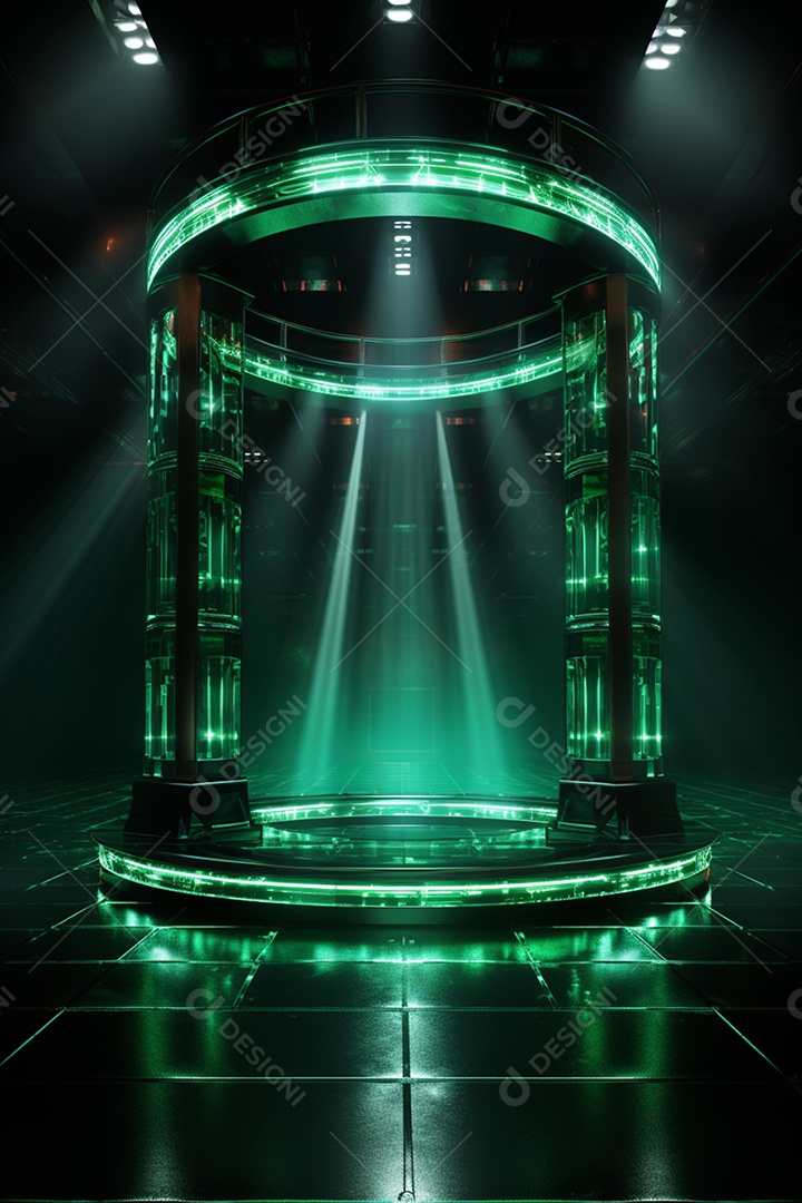 Podium cenário futurista