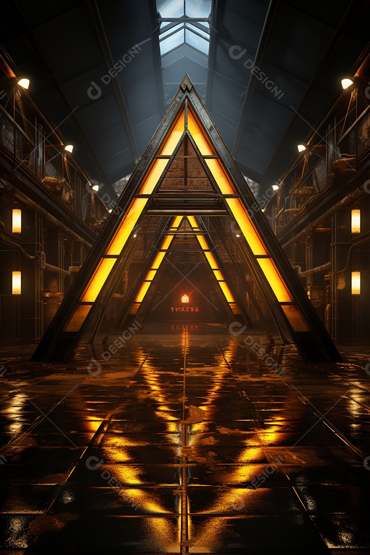 Podium cenário futurista