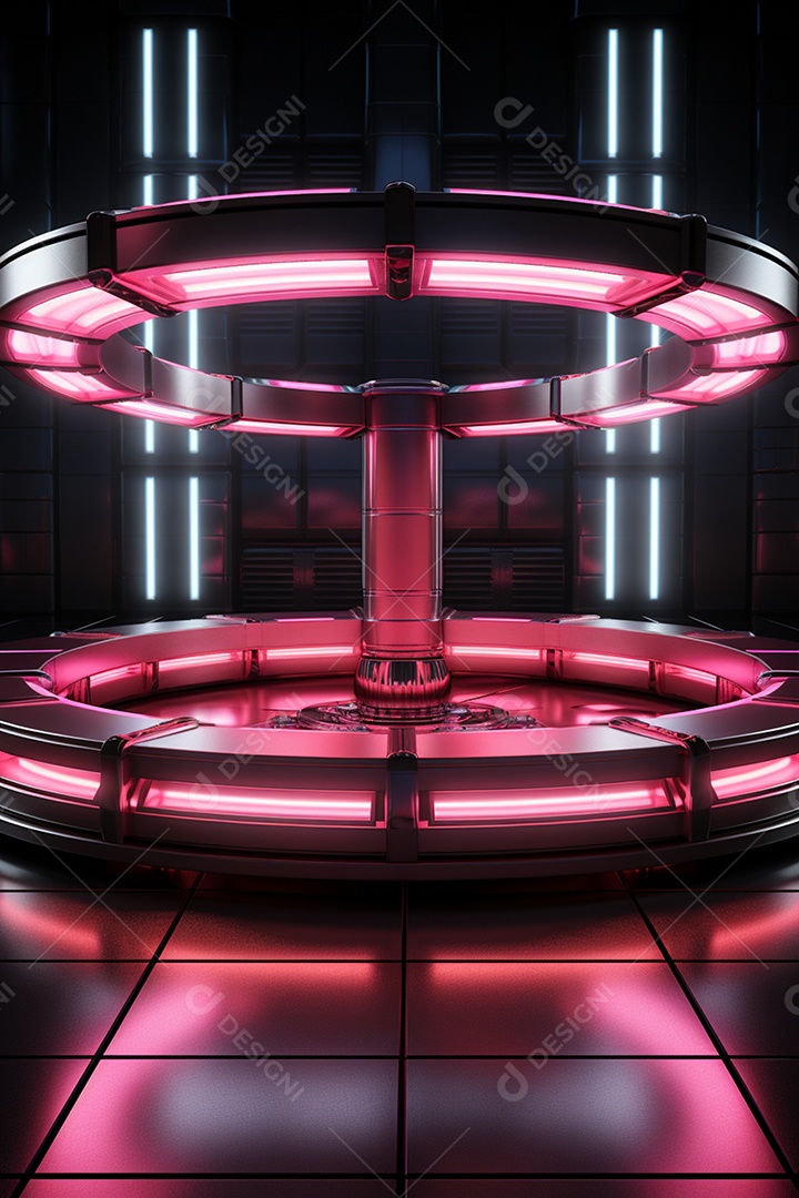 Podium cenário futurista