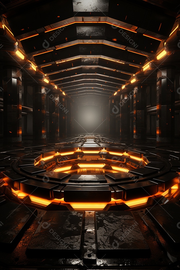 Podium cenário futurista