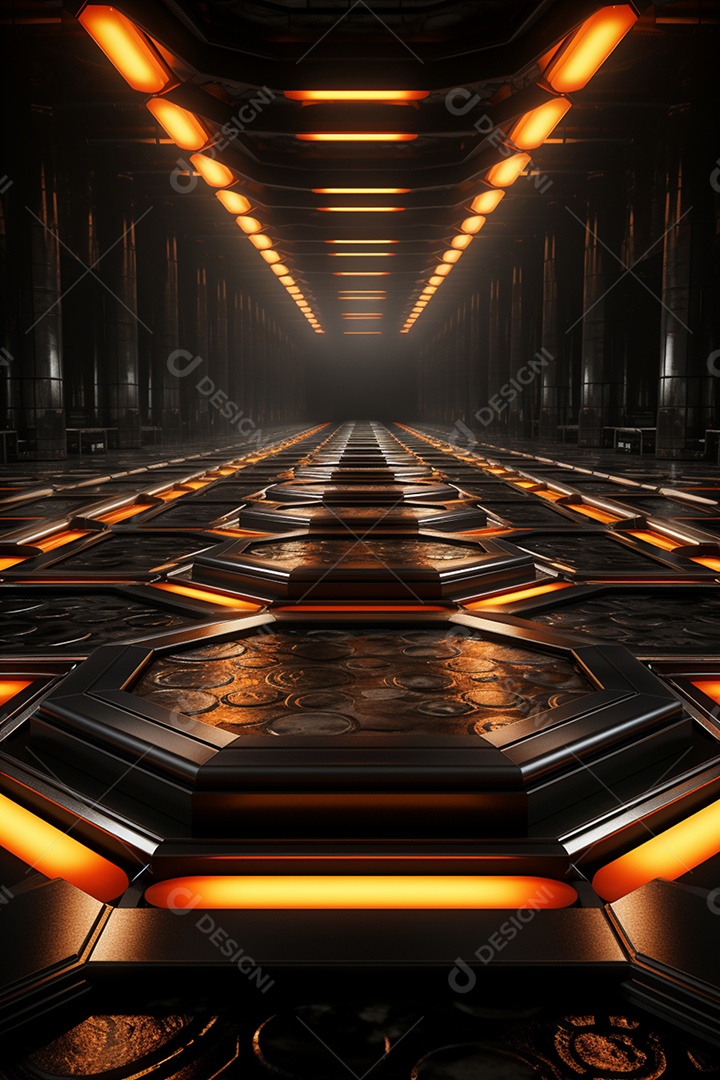 Podium cenário futurista