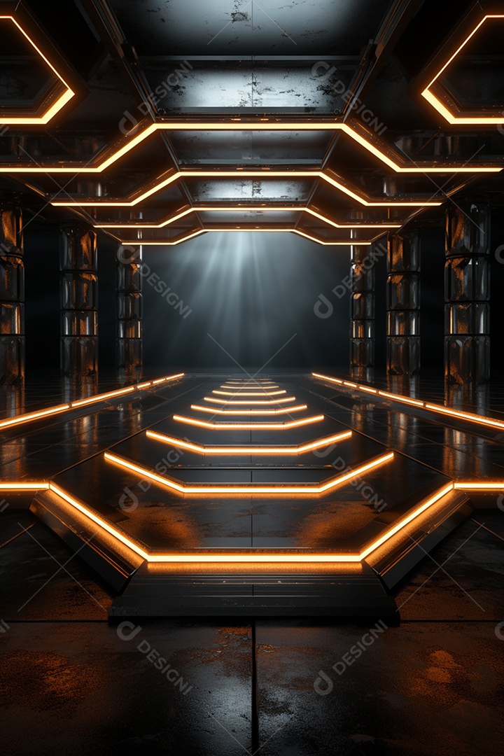 Podium cenário futurista