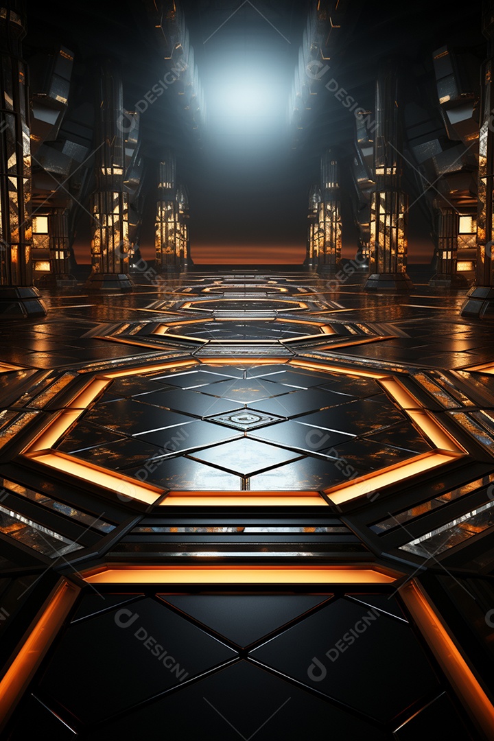 Podium cenário futurista