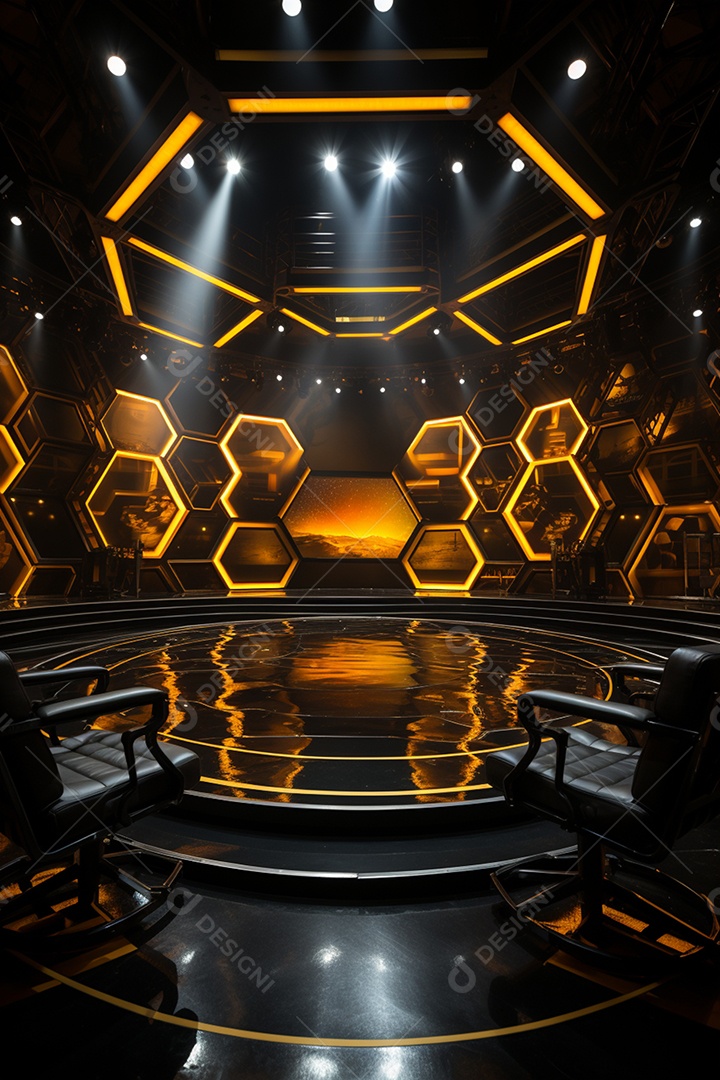 Podium cenário futurista