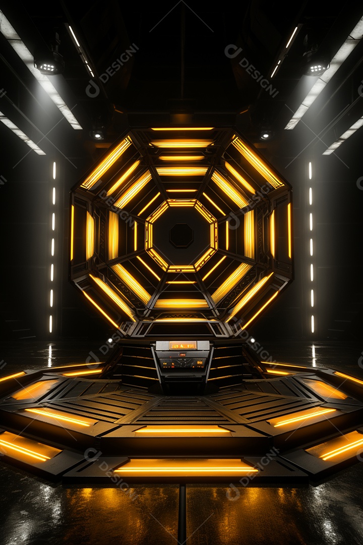 Podium cenário futurista