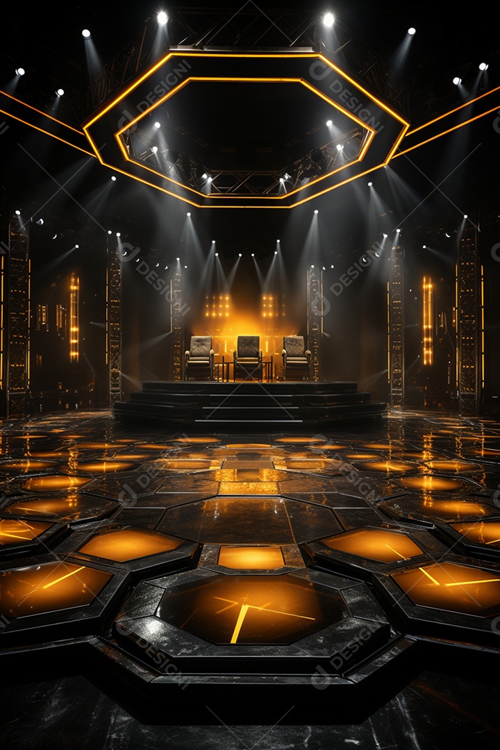 Podium cenário futurista