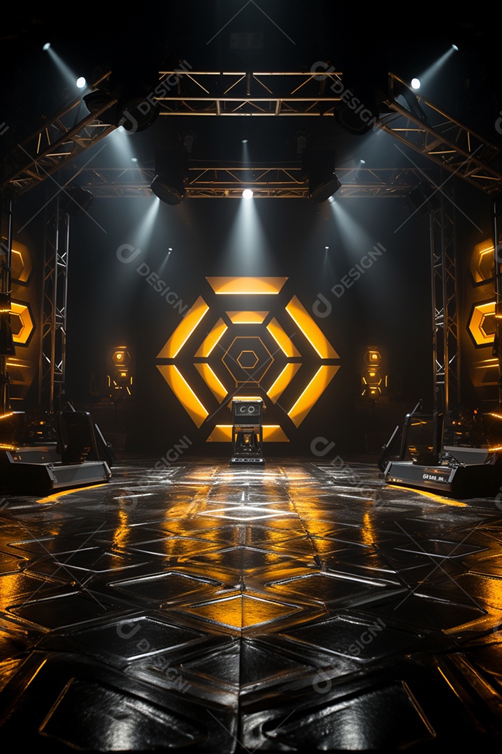 Podium cenário futurista