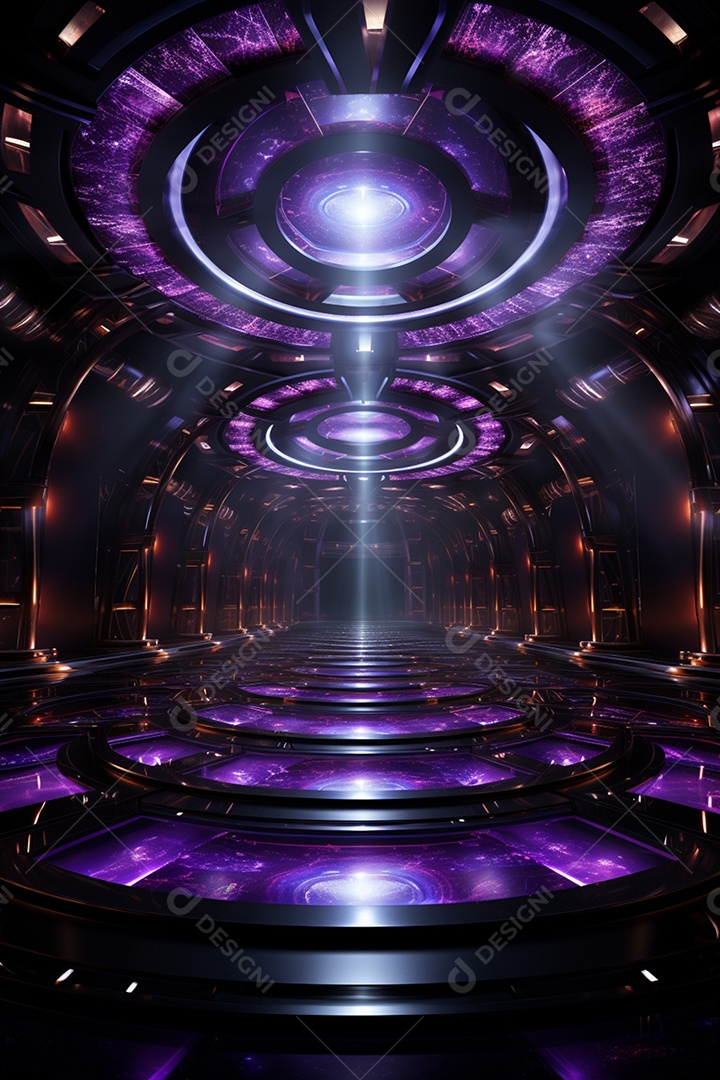 Podium cenário futurista