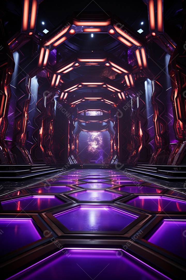 Podium cenário futurista