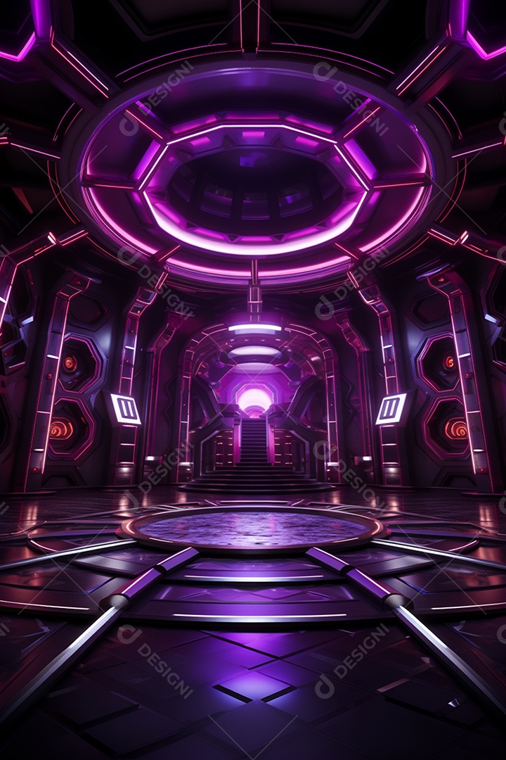 Podium cenário futurista