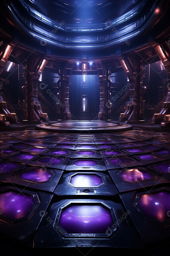 Podium cenário futurista