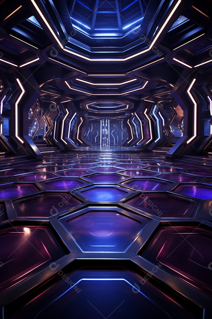 Podium cenário futurista