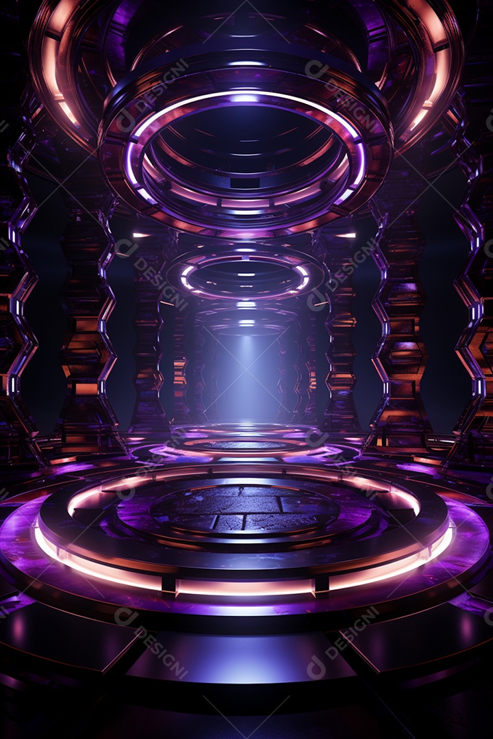 Podium cenário futurista