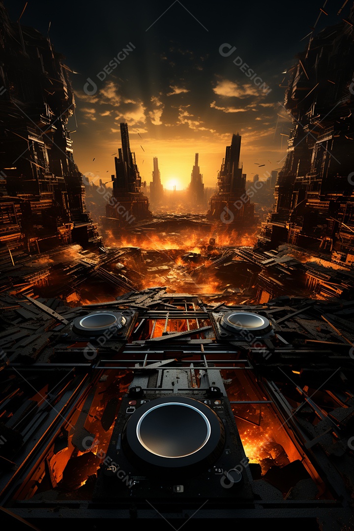 Cenário fundo futurista