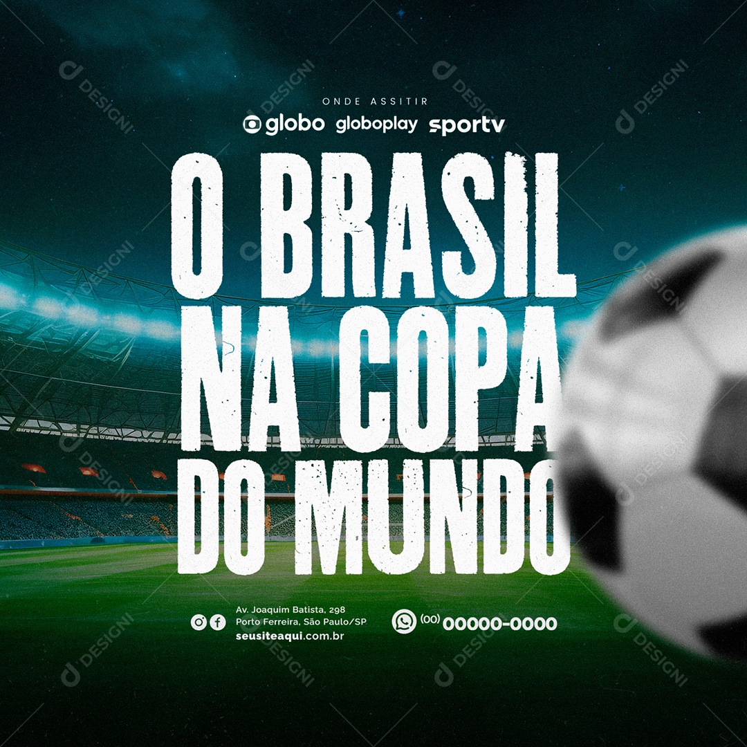 O Brasil Na Copa Do Mundo Copa Feminina Futebol Social Media PSD Editável