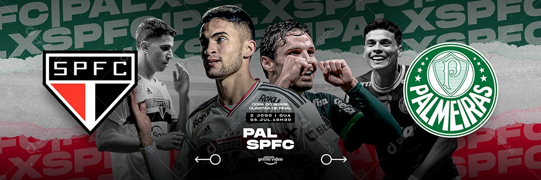 Quartas De Final Carrossel Copa Do Brasil Palmeiras X São Paulo Social Media PSD Editável
