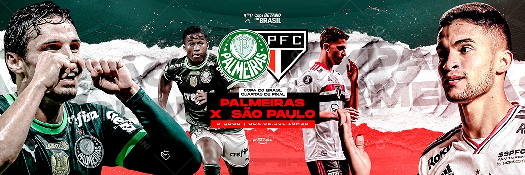 Copa Do Brasil Quartas De Final Carrossel Palmeiras X São Paulo Social Media PSD Editável