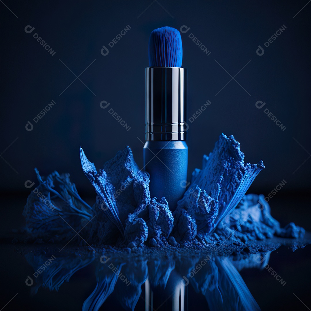 Imagem realista de maquiagens sobre uma mesa