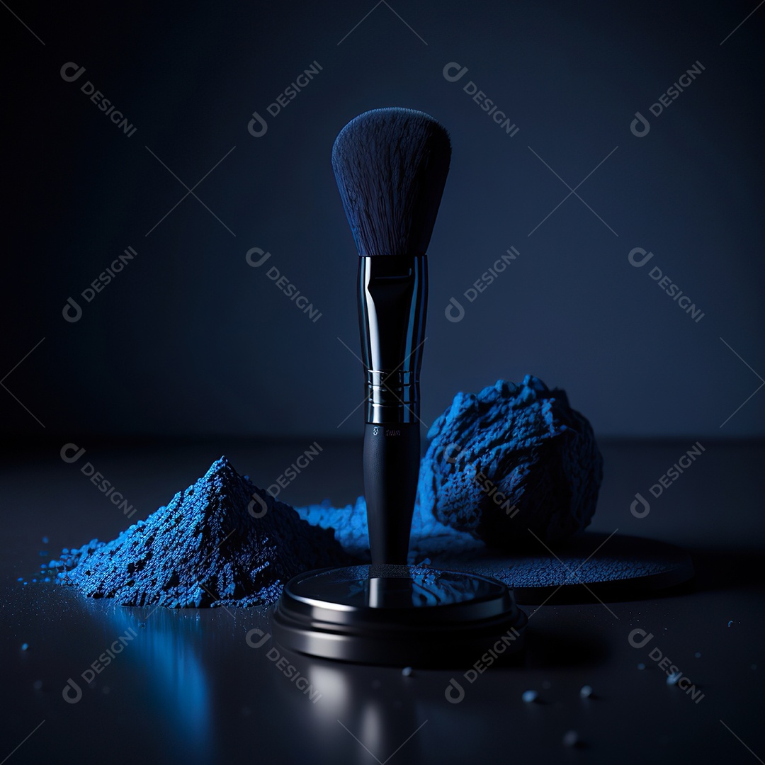 Imagem realista de maquiagens sobre uma mesa