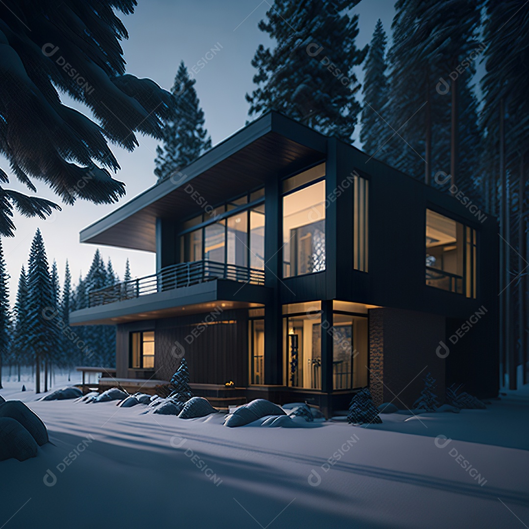 Retrato realista casa sobre bairro