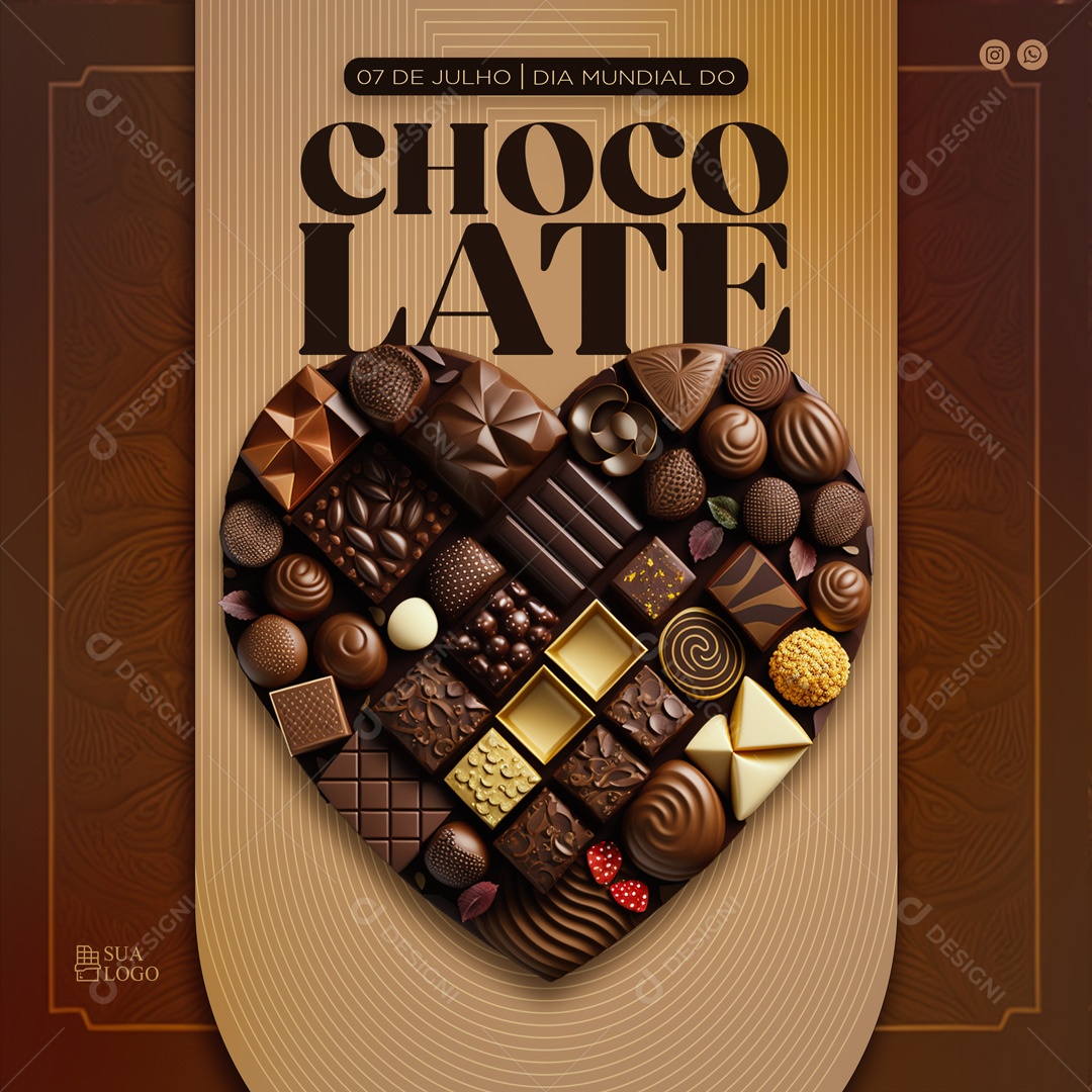 Dia Mundial Do Chocolate 07 De Julho Social Media PSD Editável