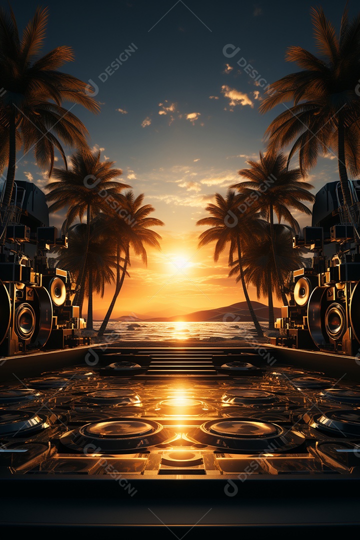 Cenário fundo linda praia