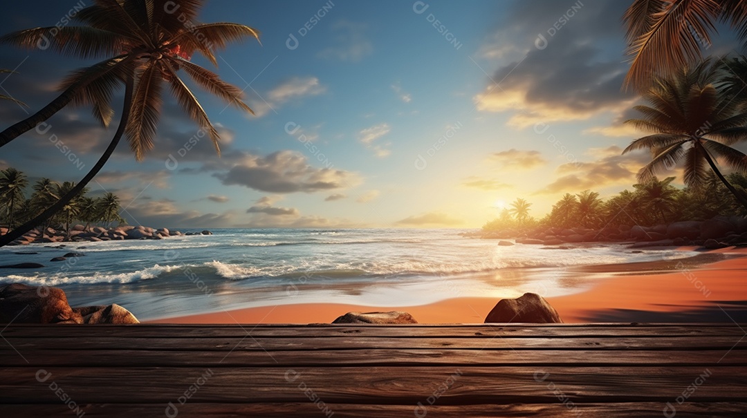 Cenário fundo linda praia