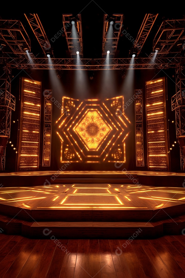 Cenário fundo futurístico iluminado