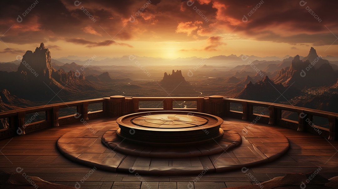 Cenário fundo madeira