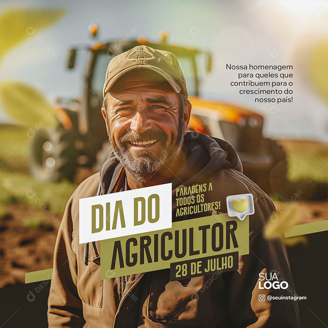 Dia Do Agricultor 28 De Julho Social Media PSD Editável