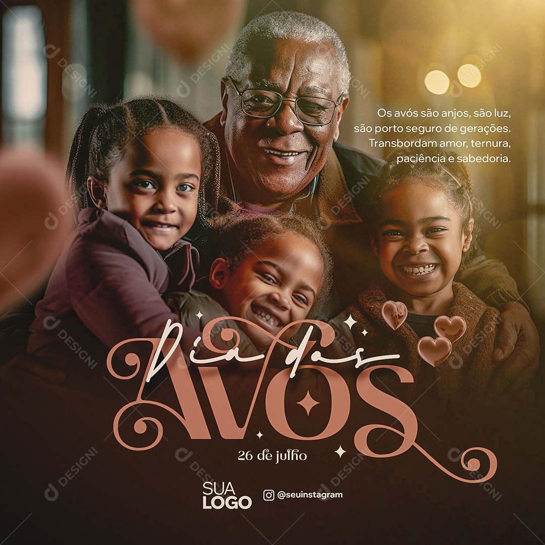 Dia Dos Avós 26 De Julho Social Media PSD Editáve