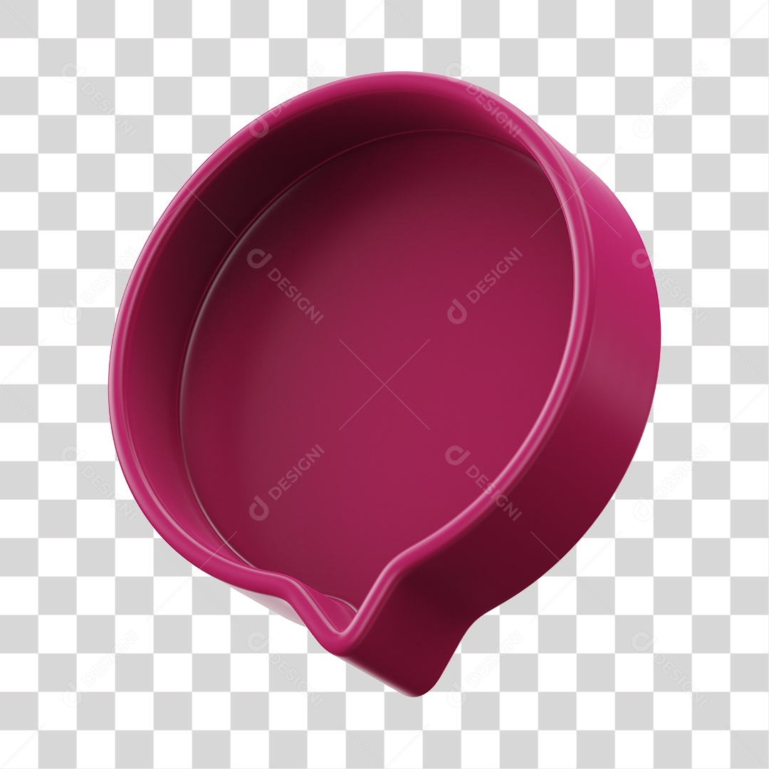 Elemento 3D Balão de Mensagem Cor Rosa PNG Transparente