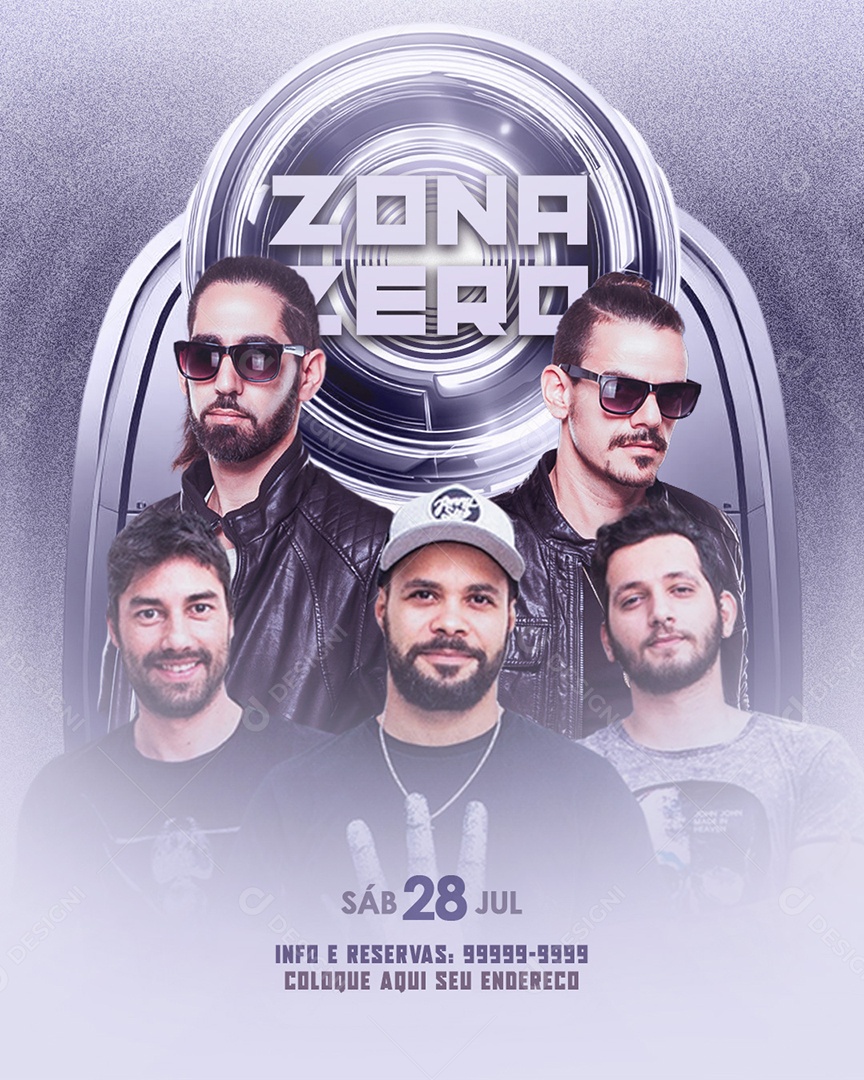 Flyer Feed Zona Zero Social Media PSD Editável
