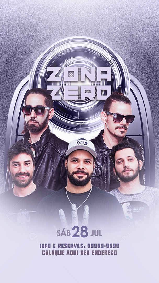 Flyer Story Zona Zero Social Media PSD Editável