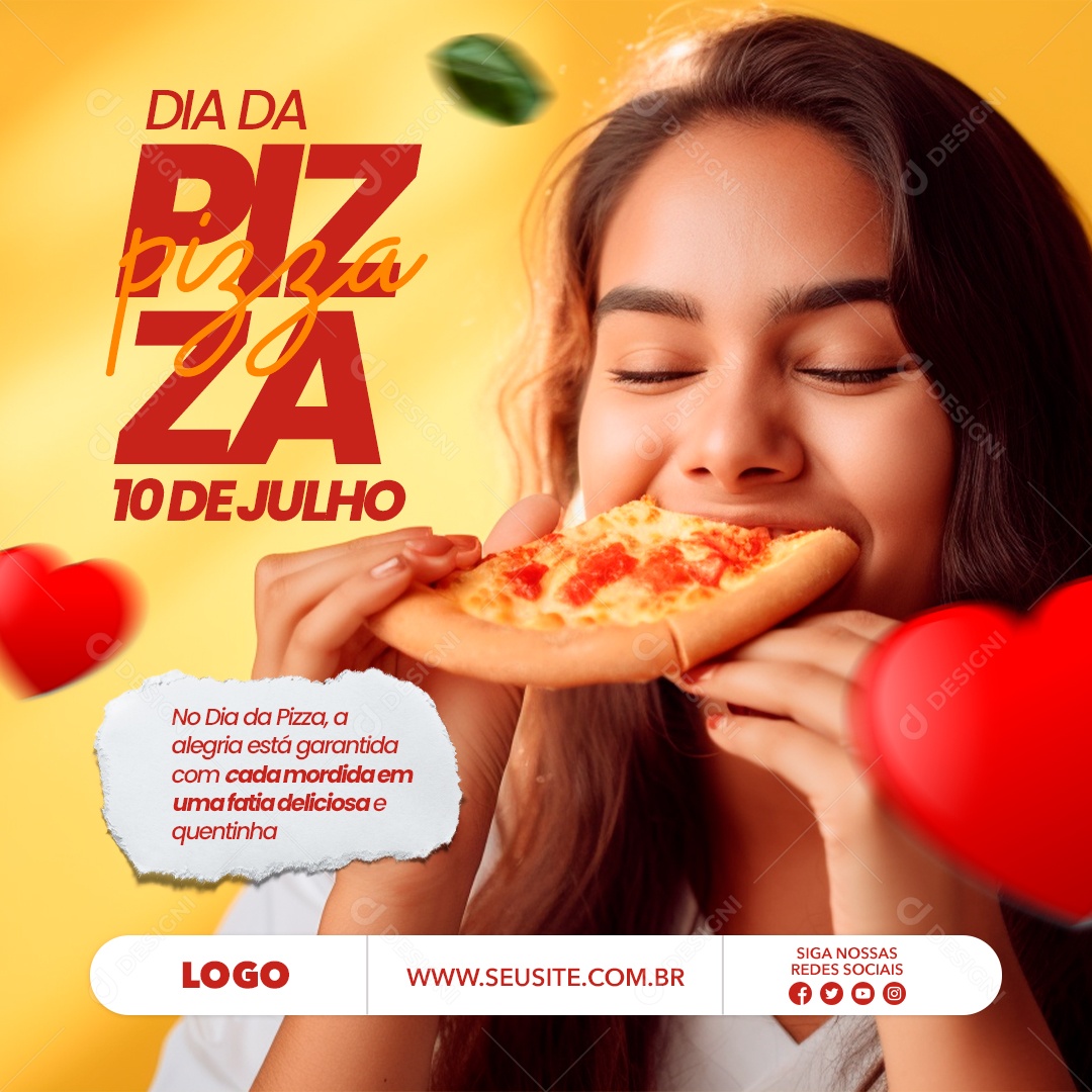 Social Media Dia Da Pizza 10 De Julho PNG